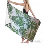 artyly Feuille de Palmier Feuilles Tropicales Serviette de Bain Wrap Microfibre draps de Bain Doux Serviette de Plage pour Hommes/Femmes  80x130 cm - B07VL87G8L